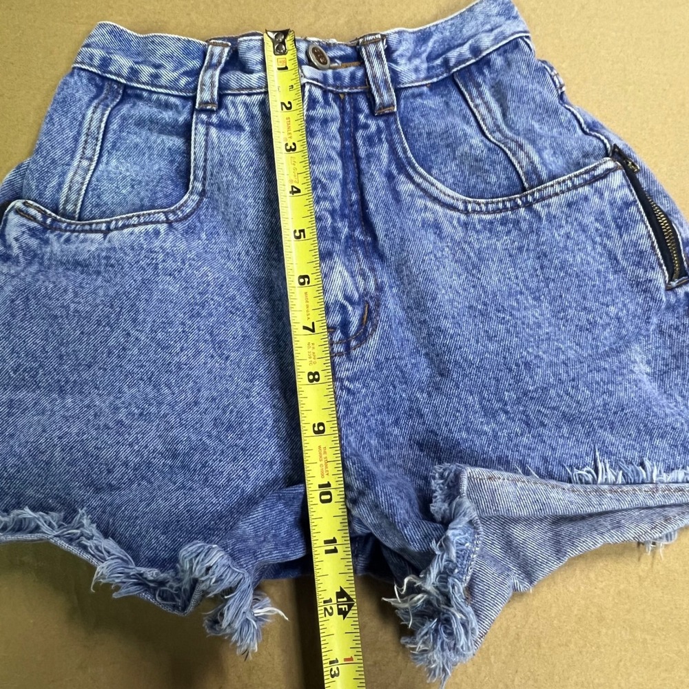Vintage 90s Rio Denim Jean Shorts Cutoffs Frayed Raw Hem 3‎ Booty Shorts - Picture 10 of 12